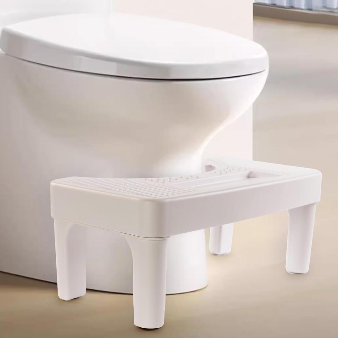 Toilet Stool for Bathroom,Non-Slip Potty Stool for Pooping,Toilet Step Stool for Adults/Seniors/Kids