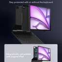 ESR for iPad Air 13 Inch Case Keyboard M4/M3/M2 (2026/2025/2024), Easy-Set Magnetic Stand, Portrait/Raised Modes, with Removable Protective Case, Black