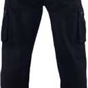 Boys Cargo Pants Elastic Waist Twill Joggers Pull on Casual Trousers for Kids (10-11 Years, Black)