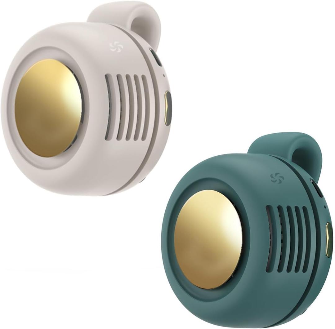 Portable Fan, USB Charging Clip Fan, 3-Speed Silent Mini Fans, 360°Rotating Bladeless Small Fans