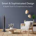 Comfort Zone 32-Inch Oscillating Tower Fan Ultra-Slim Bladeless Design with 3 Speeds, 90 Wide Oscillation & Built-in Carry Handle Quiet Portable Standing Fan for Bedroom, Home, or Office, Black