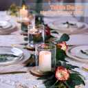 UPBUD 4 Inch Small Glass Cylinder Vases for Centerpieces | 12pcs Clear Flower Vase for Wedding Decorations, Floating Candle Vases in Bulk, Hurricane Candle Holders for Table, Home Dcor