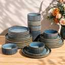 GBHOME Stoneware Dinnerware Sets for 8, 24-Piece Plates and Bowls Set