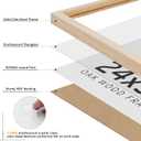 puthiac 24x36 Solid Oak Wood Picture Frame, 24 x 36 Poster Frames for Wall, Vertical or Horizontal, Plexi Front, 1 Pack, Natural Oak