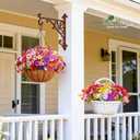Der Rose 24 Bundles Artificial Flowers for Outdoor UV Resistant Faux Plants Spring Flowers for Outdoor Planters Wedding Home Garden Patio Porch Decor (8 Colors)
