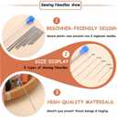 2 x 37PCS Sewing Tool Set,Needles Thread Hand Repair Tools,Complete Needle and Thread Kit for Hand Sewing,Portable DIY Sewing Tool Set for Beginners and Professional Crafters