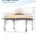Garvee 12x12FT Pop Up Gazebo with Mosquito Netting, Outdoor Canopy Tent Easy Setup for Backyard Patio Garden Deck, Khaki & Coffee