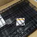 Amazon Basics Portable, Foldable Metal Wire Dog Crate with Removable Tray, Double Door, Divider Panel, 24" x 18" x 20", Black