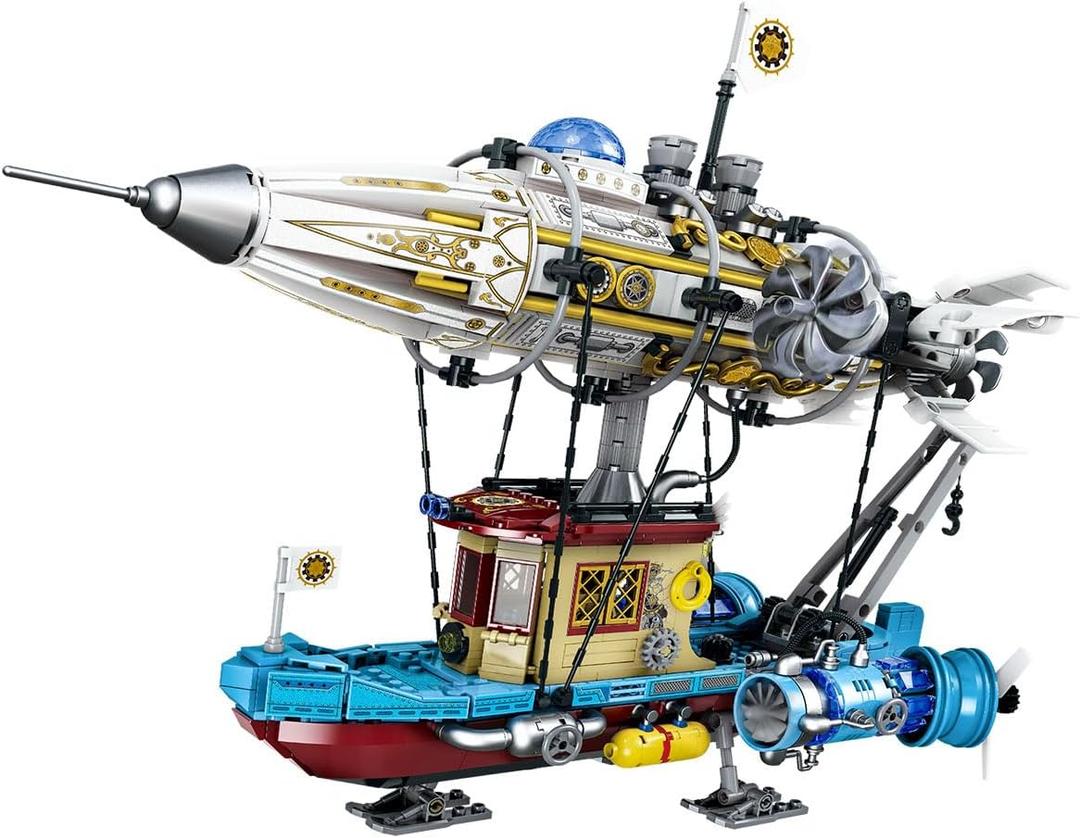 BDYDT Spaceship Set Steampunk Airship Building Blocks Set（1256PCS）-Building Set Model Toys Gifts for Kid and Adult，Interesting Gifts for Spaceship and Warship Enthusiasts