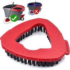 Honeydak 4 Pcs Upgraded Spin Mop Scrub Brush Head Replace Mop Scrubber Head Floor Cleaning Brush, Great for Bathroom, Kitchen, Deck, Tub and Tile