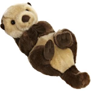 Aurora Realistic Miyoni Sea Otter Stuffed Animal - Lifelike Details Make a Cherished Companion - Perfect for Decorating Bedrooms or Classrooms - Brown 10 Inches