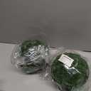 MyGift 6 Inch Decorative Boxwood Balls Topiary, Lifelike Artificial Foliage Greenery Faux Bowl Fillers, Set of 2