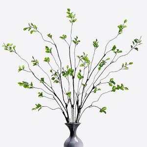4 Pcs Artificial Ficus Branches Faux Eucalyptus Stems, 47.2 Inch Fake Greenery Stems Realistic Touch Faux Branches for Vase for Office Home Wedding Vase Filler Decoration