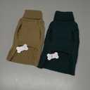 2 Pack Dog Sweaters for Small Dogs Turtleneck Pullover Cable Knit Puppy Stretch Clothes Chihuahua Yorkie Pomeranian Toy Poodle Boy Girl Pets Winter Doggie Clothes (XS, Green & Brown)