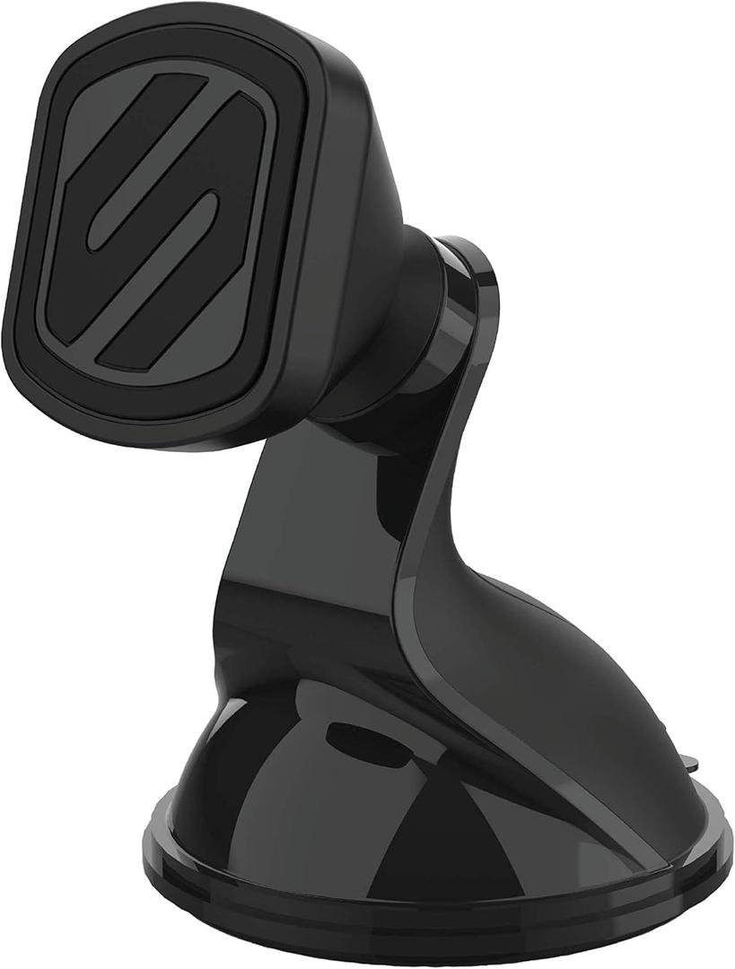Scosche MMWSM-XCES0 MagicMount Select Magnetic Car Phone Holder - Strong Magnet Mount for iPhone and Android - Secure Magnetic Cell Phone Mount for Window or Dash - Universal 360 Adjustable Head (1 Pack, Black)