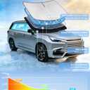 Windshield Sunshade for Lexus TX TX350/TX500h/TX550h+ 2024-2026 Sun Shade Car Windshield Upgrade 4 Layers Blocks UV Rays Custom Fit TX 240T Car Window Shades Front Windshield Keep Cool Foldable