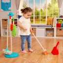 Battat Kids Cleaning Set Cleaning Toys for Toddlers, Children Pretend Play Kit Broom, Mop, Brush, Dustpan, Duster Sweep n' Clean 2+ Years