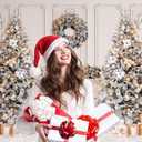 7x5ft Christmas Interior Photography Backdrop White Christmas Fireplace Backdrop Family Photo Holiday Party Decorations Backdrops XY127