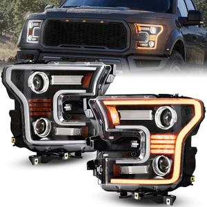 Full LED Headlights for F150 2015 2016 2017, DOT Approved LED Projector Head Lamps with Switchback DRL Dynamic Animation Sequential Turn Signal for Ford F-150 2015-2017 - 2PCS