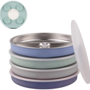7.8" Stainless Steel Divided Plates with Suction Sleeve