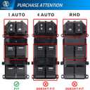 Sorghum Power Window Switch Driver Side - Master Window Switch with Anti-Pinch Function Compatible with 2014-2017 Honda CR-V 24 Pins Replace# 35750-T0A-H11 35750-T0A-A11