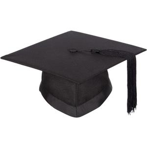 University Academic mortarboard (Bachelor) - Graduation Cap (Small - Circumference 50cm - 54cm) Black