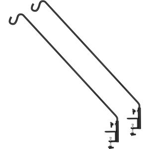ERYTLLY Extended Reach Deck Hook Wall Pole Wall Mounted Deck Hook Extensible and Adjustable 28 inch to 43 inch Wall Bracket for Hanging Bird Feeder,Plants,Wind Chimes,Lanterns 2 Packs