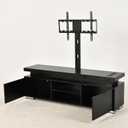 YITAHOME TV Stand for Living Room with Mount & Power Outlet, TV Stand Mount for 55/60/65 inch TVs, Led Entertainment Center with Storage, TV Console Media Cabinet Height Adjustable Mount, Black