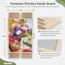 BuilderButler 1500 Pieces 2-in-1 Tilting & Rotating Puzzle Board, Portable Puzzle Table with 4 Drawers Cover,34.25" x 25.2" for 1500 Pieces, Medium-1500