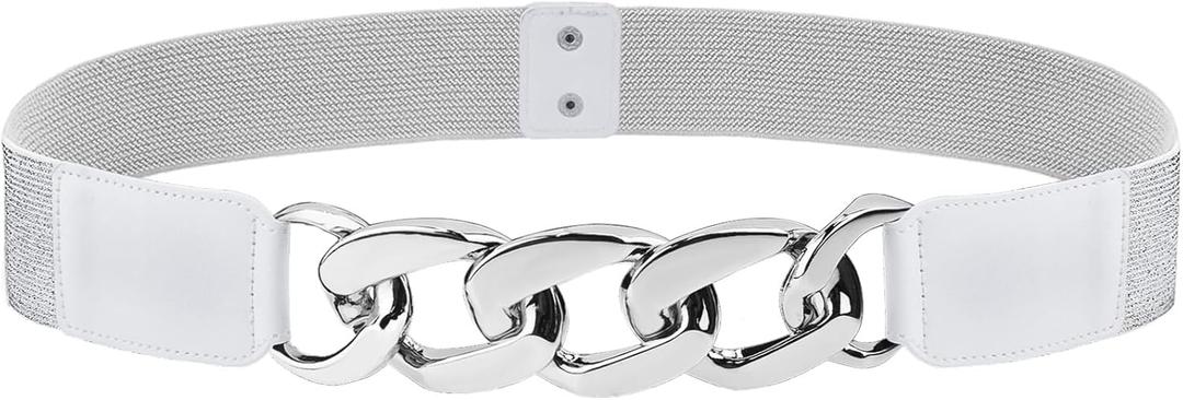 Glamorstar Women Wide Elastic Belts for Dresses Stretchy Cinch Waist Belts (Gray)