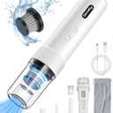 Cordless Handheld Car Vacuum Cleaner - 21000PA 5-in-1 Portable Vacuum with LED Light & HEPA Filter, Up to 40 Mins Runtime Small Hand Held Cleaner for Car Detailing, Pet Hair, Home, Office (White 1 Pack)