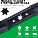 942-05056A ZT1-54 Mower Blades with 6 Star Hole for Cub Cadet Ultima ZT2-54 XT1-54 XT2-54 Zero Turn Troy Bilt Mustang 54 inch Cut Deck Lawn Tractor Repalce 942-05056-X (High Lift)