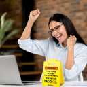 4 x Funny Office Desk Sign - Small Fun Gag Cubicle Decor Inspirational Positive Gifts for Boss Day White Elephant Christmas Stocking Stuffers Women Men Team Coworker Teammate Employee