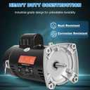 Cuilvu USQ1202 Pool Pump Motor - Swimming Pool Pump Motor, 3450 RPM, 2HP, 115/230V, 48Y Frame, 303 Stainless Steel Shaft, Replacement Motor for Outdoor/Indoor Swimming Pool