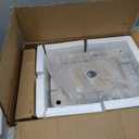 16 Inch Bathroom Vessel Sink and Faucet Combo -VOKIM 16"x12" Black White Marble Coated Porcelain Ceramic Vessel Vanity Sink Art Basin& black Faucet Combo