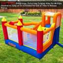 Baralir Inflatable Bounce House with 8.98 * 4.82 Ft Oversized Jump Area, 88'' Extra-Long Slide Kids Bounce House with Climbing Wall, Obstacle Poles & Hoop- Durable & Safe Backyard Fun for Kids, Super large trampoline area