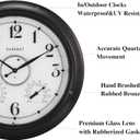 18 Inch Large Illuminated Outdoor Clocks Waterproof