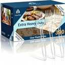 Disposable Clear Plastic Forks Heavy Duty, 390 Count, 7 Inch, Bulk | Premium Quality, BPA-Free,Heat Resistant, Transparent, Crystal, for Everyday Use, Party Supply, Events,Wedding, Restaurant