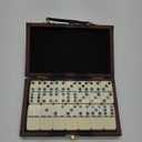 ERLLE - Premium Double 6 Dominoes Set, Classic Domino Game with Leather Case, Domino Set for Adults & Kids, Durable, Travel-Friendly, and Easy to Read Tiles