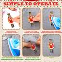 Hotop 48 Pcs Christmas Nutcracker Iron on Patches Colorful Sew on Embroidered Nutcracker Applique Repair Patch Soldier Figures Christmas Patches for Xmas Hat Clothing Backpack DIY Craft