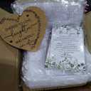 Uiifan 50 Set Wedding Favors for Guest Coaster Gifts Bulk Heart Shaped Coasters Thank You Cards Organza Bags Guest Souvenirs for Wedding Party Bridal Favors