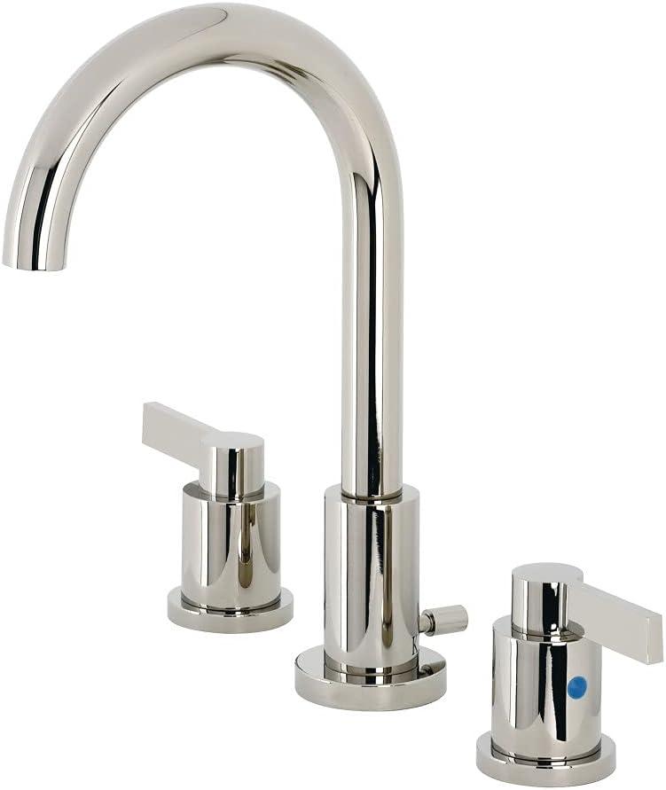 Fauceture FSC8929NDL NuvoFusion Widespread Bathroom Faucet with Pop-Up Drain, Polished Nickel