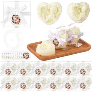 12 Sets Baptism Favors Baby Shower Soap Favors Baptism Angel Scented Soap with Thank You Gift Tags and Plastic Boxes Christen Communion Baptism Souvenirs Gifts for Guests