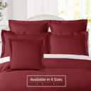 Nestl Soft Pillow Shams Set of 2 - Double Brushed Microfiber Pillow Covers - Hotel Style Premium Bed Pillow Cases, with 1.5” Decorative Flange, Standard 20"x26" - Burgundy