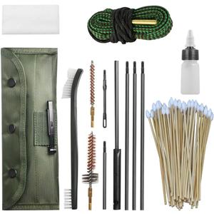 Universal Rifle Gun Cleaning Kit for 5.56mm .22Cal .223Cal .22LR,Include Gun Cleaning Supplies,50 6-inch Gun Cleaning Swabs