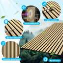 Art3d 4-Pack 47x23.6 Inch Acoustic Panels with Wood Slat Design - Soundproof Wall Panel for Office, Gaming Room & Studio, Ideal for Streamers, Home Workers & Recent Movers, Oak