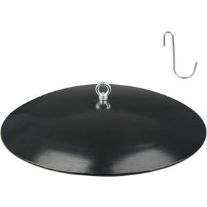 Baffle for Bird Feeder, Large 15.7 Inch All Metal Heavy Duty Weather Protective Dome, Squirrel Weather Guard Cover for for Hanging Bird Feeders Hummingbirds Feeders Outdoor