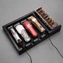 Barber Clipper Tray, Clipper Organizer Razor Case with 4 Notches, Anti-slip Hair Trimmer Holder Tray, Barber Tool Box