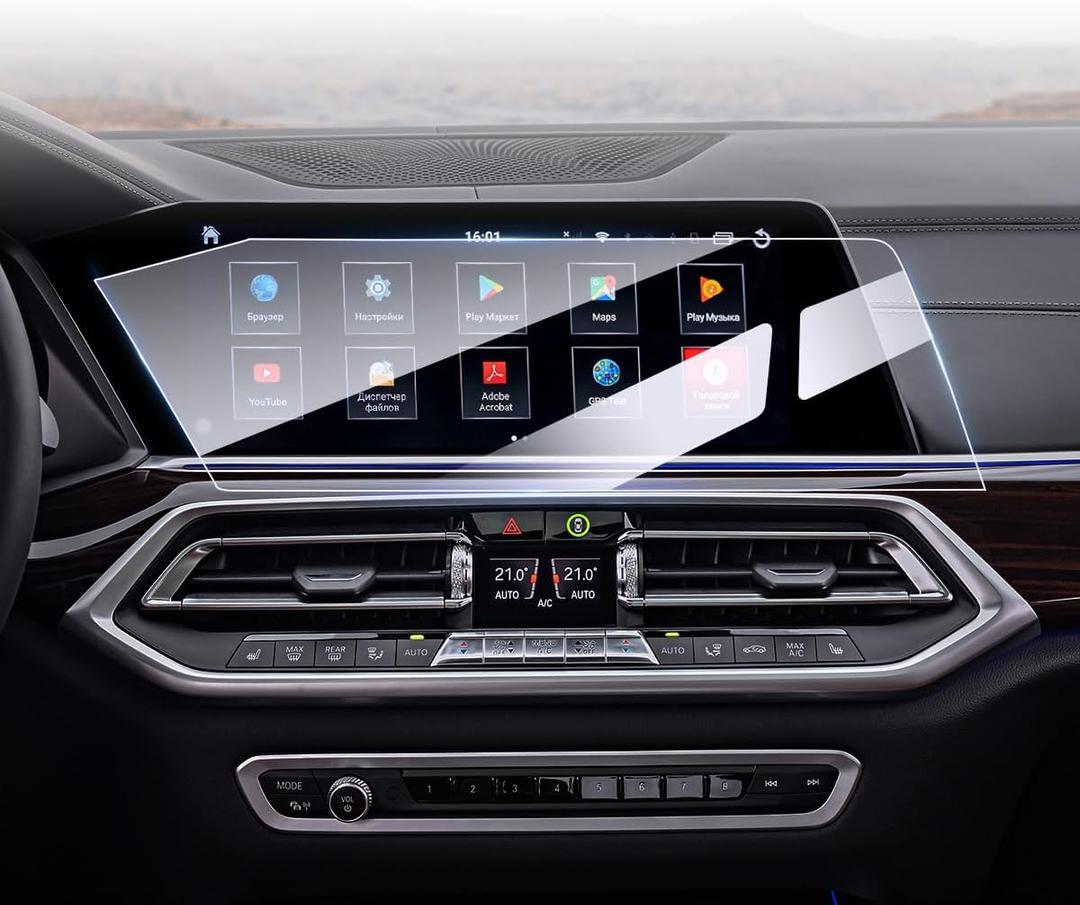 Karltys [Upgrade Screen Protector for BMW X5 G05 2019~2023 /X7 G07 19~22 12.3 Inch Accessories [No Glare & Fingerprint] for Touch Screen, Tempered Glass Car Navigation Display Screen Cover