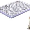 Mifoci Dog Training Pad Holder with Mesh Tray Non-Slip Leak Proof Puppy Potty Tray for Small Medium Large Dogs Pee Pad Holder Easy Clean Indoor Bathroom (25.59 x 18.90 Inch)